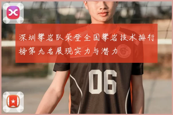深圳攀岩队荣登全国攀岩技术排行榜第九名展现实力与潜力